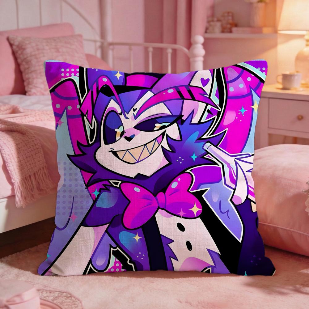Hazbin HHotels Game Hot Cushion Cover Premium Comfort Reversible Pillow Cove Two In One Design For Any Room Car Interior