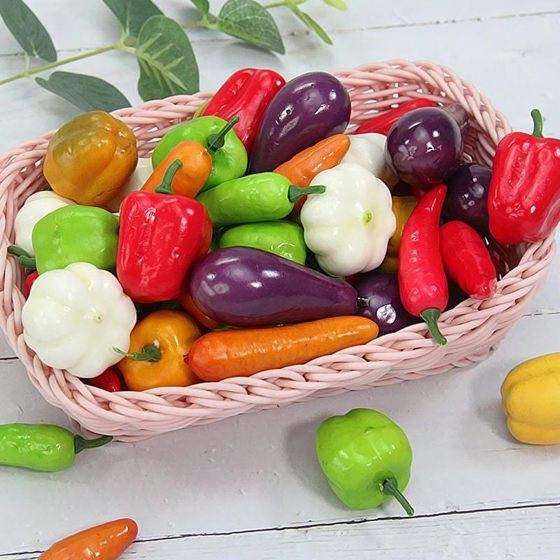 20PCS/Set Foam Artificial Fruit Fake Fruit and Vegetable Store Layout Window Decoration Material Party Game Photography Prop ZYF