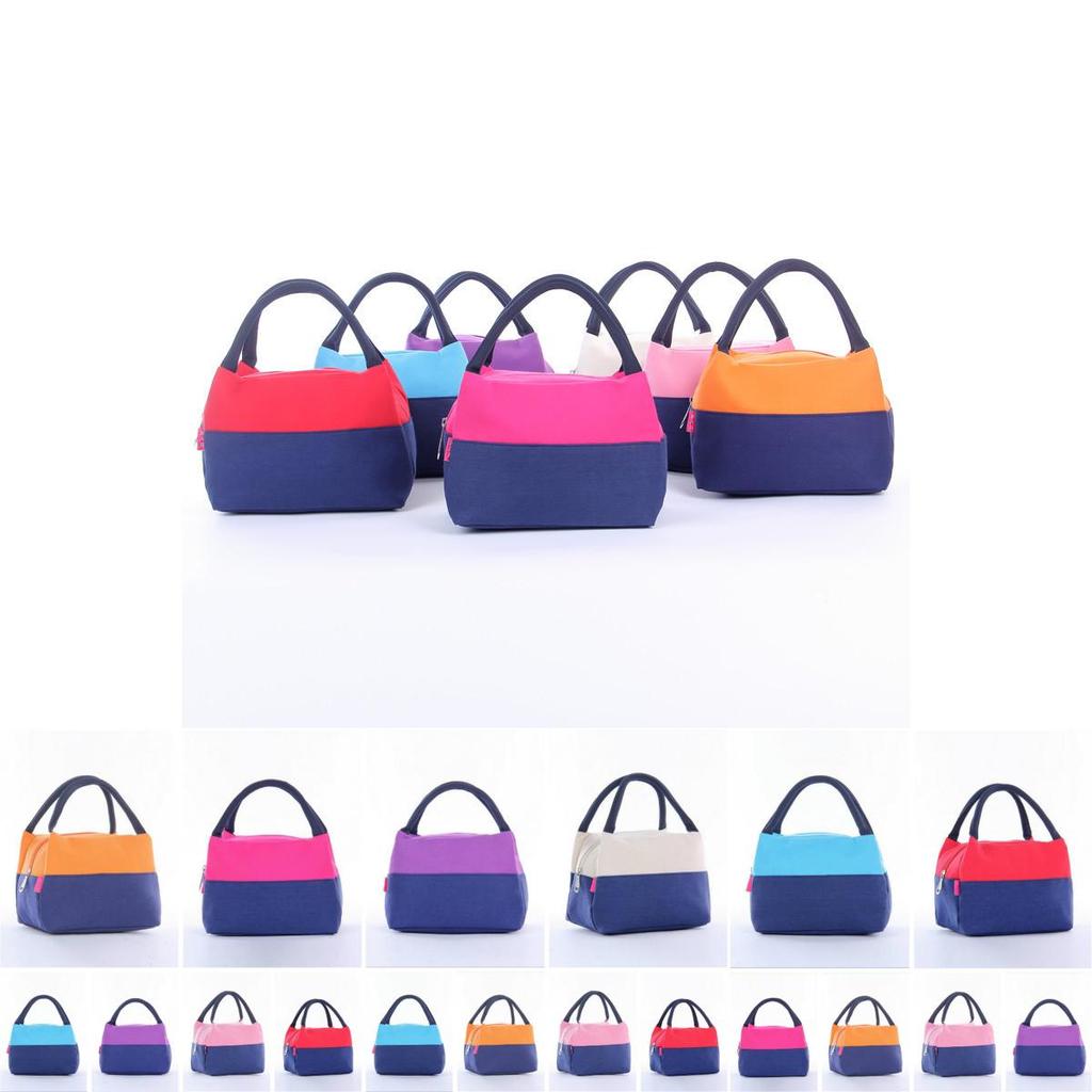 Spacious Lunch Bag Canvas Picnic Office Essential With Leakproof Thermal Handle