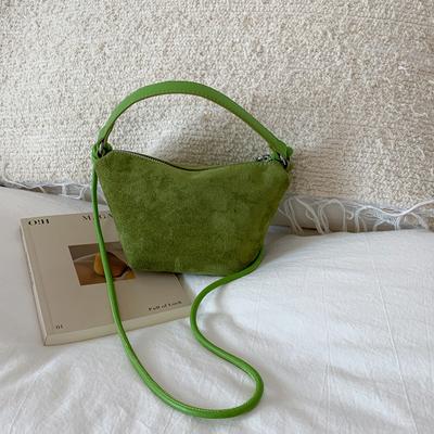 2025 Trendy Suede Crossbody Bag Women's Shoulder Bag Underarm Bag Small Batch Design Autumn Winter New Style Handbag Fashionable