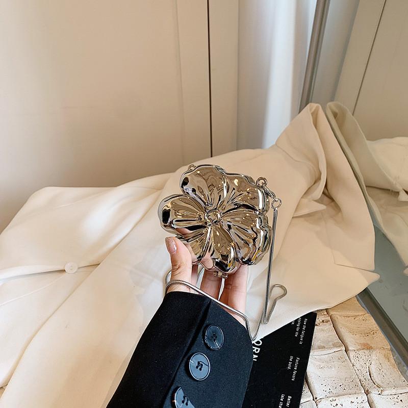 

2024 New Stylish Mini Round Bag With Floral Design Casual Shoulder Bag For Girls