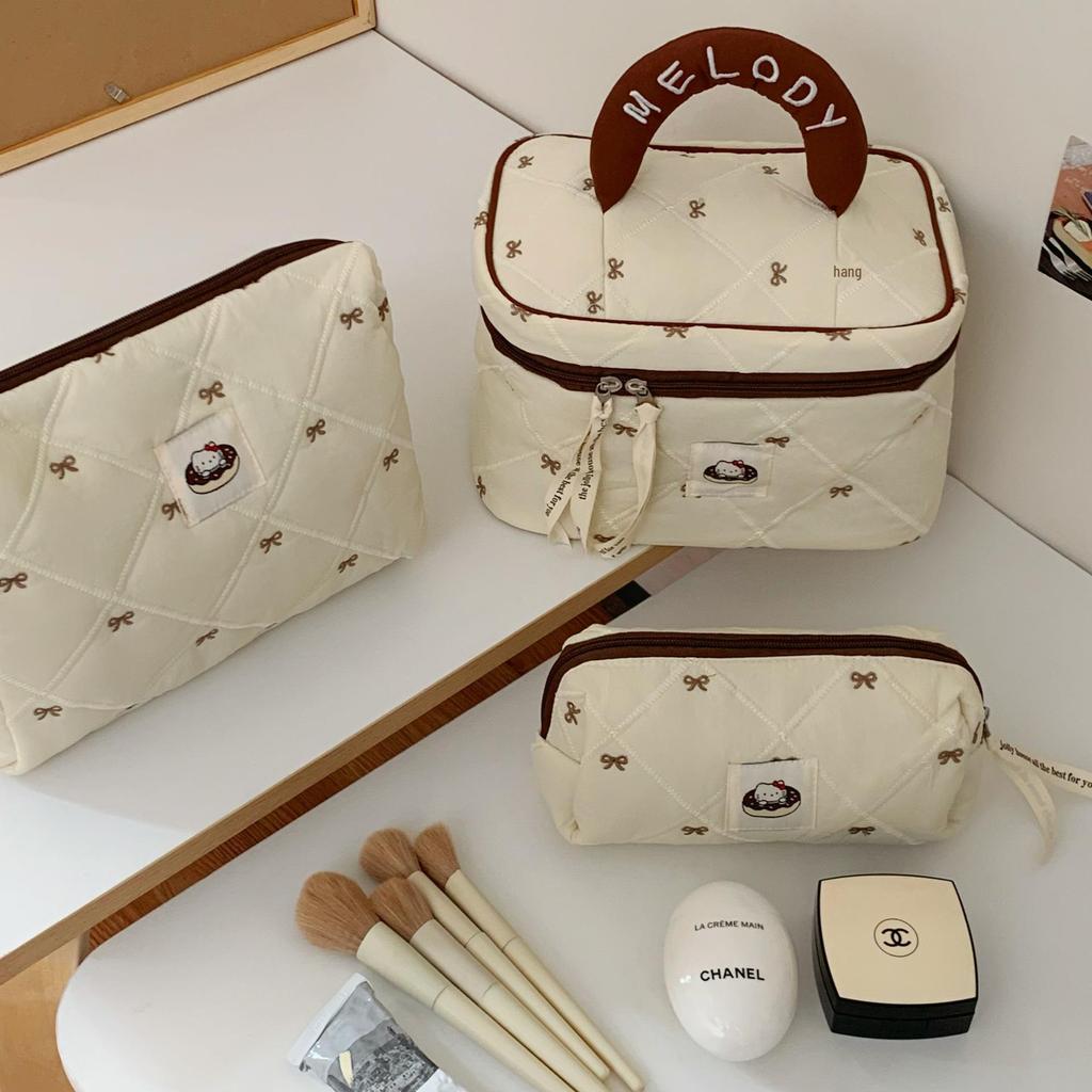 Blue Heart Women's Large Capacity Cosmetic Handbag - New 2025 Portable Storage Bag