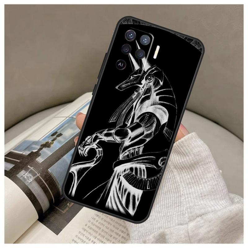 Egypt Nefertiti Anubis Ankh Case For Oppo A5 Pro A38 A58 A78 A98 A54 A74 A94 A18 A57 A17 A77 A80 A60 A40 A96 A76 A16 A15