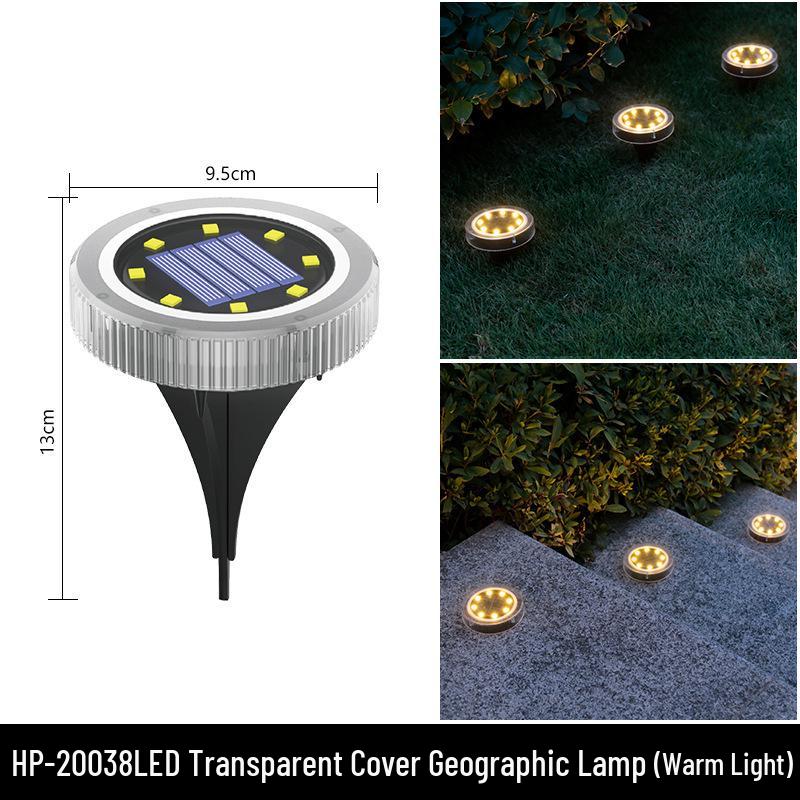 Waterproof Solar Ground Lights for Outdoor Garden, Lawn, and Steps - Decorative Landscape Lighting