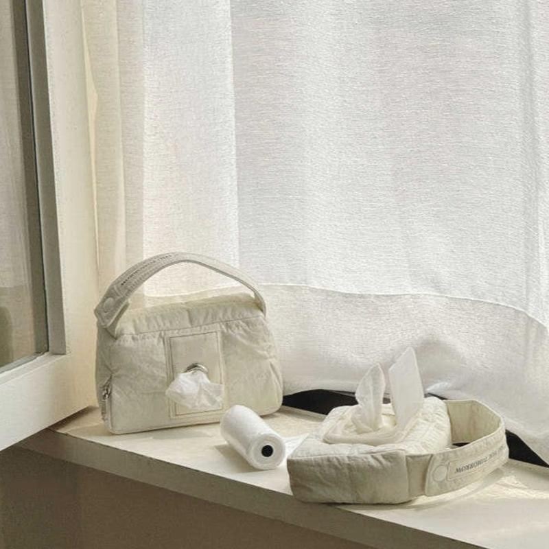 Stylish Stroller Wet Wipes Pouch Travel Essential for Parents Reusable Cotton Storage Bag Care Accessory