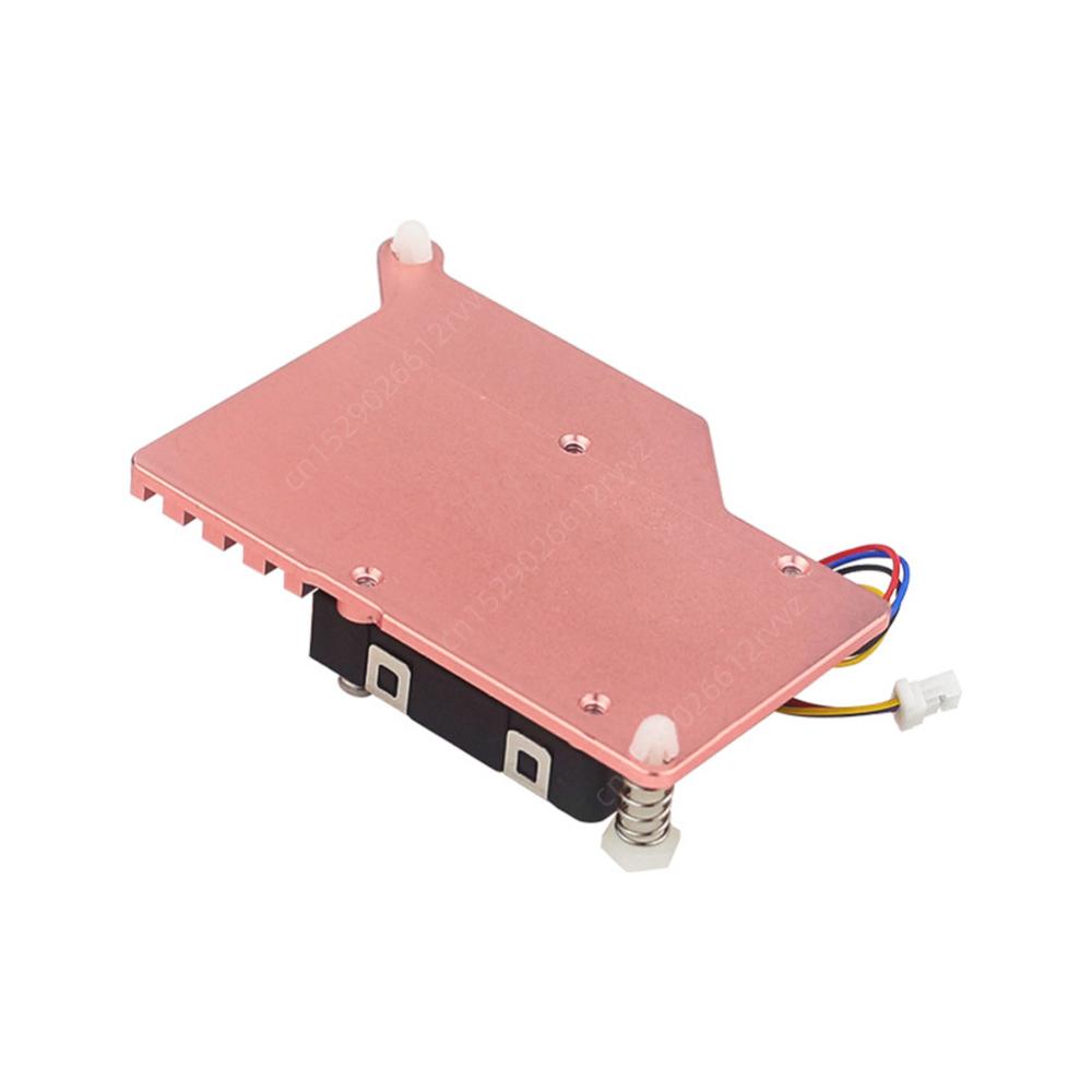 For Raspberry Pi 5 Active Cooler Software Control Heatsink Radiator w/Adjustable Speed Cooling Fan Cooling Radiator Pure Copper