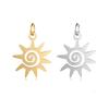Stainless Steel Sun Charm for Jewelry Making Sun Pendant with Hole Jewelry Accessories DIY Earring Necklace Keychain