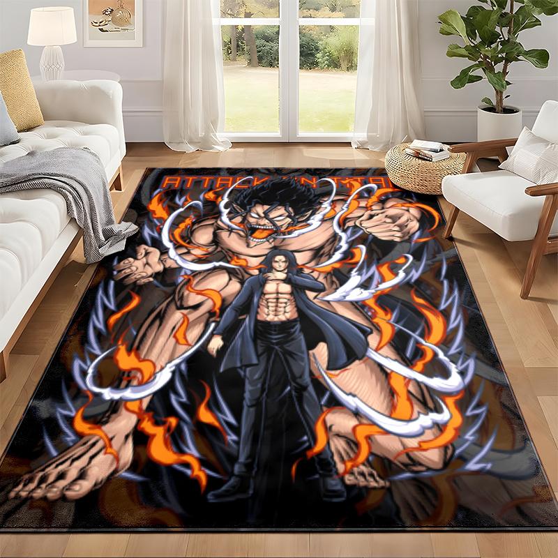 Attack on Titan Carpet Door Mat for Living Room or Bedroom Protective Mat Under Chair Office Decoration Christmas Gift Birthday Present