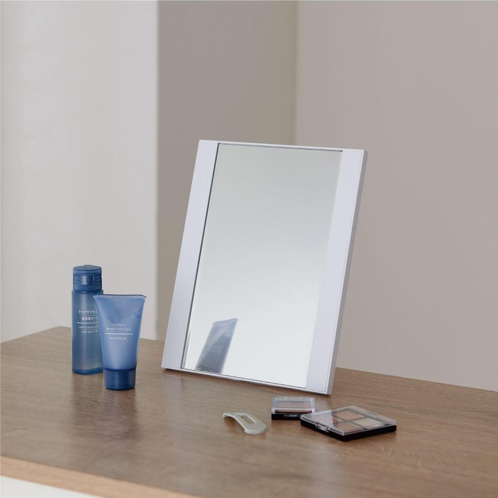 Belca Tabletop Mirror Folding Side Frame Mirror Width 18 X Depth 2 X Height Wood Grain White Compact Stand Mirror Makeup Mirror Makeup Mirror Mirror
