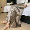 Moda Primavera Verano Elegante Estampado de Lunares Falda Larga Cintura Alta Suelta Ajustada a la Cadera Línea A Faldas de Fiesta Ropa Sencilla Casual para Señoras de Oficina