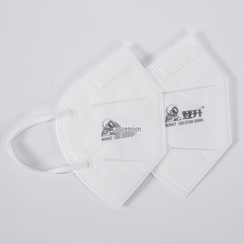 Dengsheng KN95 Foldable Earloop Mask for Droplets, Smog, Industrial Dust & Activated Carbon Protection 2 masks per pack