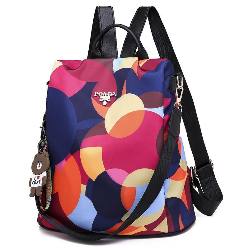 New Backpack Femininity Oxford Cloth Three-purpose Anti-theft Backpack