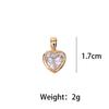Twelve Zodiac Birthstone Pendant with Heart-Shaped Zircon - DIY Keychain Accessory