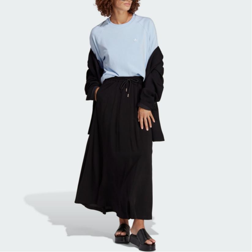 Adidas Solid Color Sports Short Sleeve T-Shirt Women Tops Light-Pink Blue IC5251