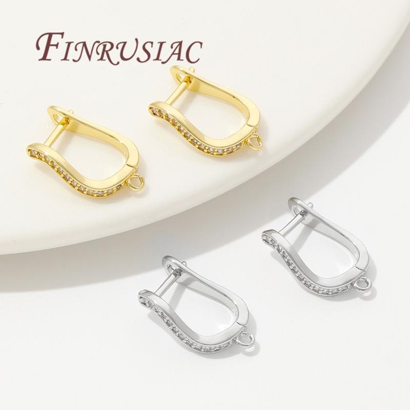 18K Gold Plated Fasteners For Earrings,Earring Fixtures,Earring Hooks For Jewelry Making,Accessories For Earrings,DIY Findings