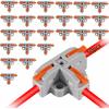 50PCS Lever Wire Connectors, T Shape Out Quick Wire Connectors, Electrical Lever Nuts Wire Connectors Push-in Conductor Terminal Block AWG 28-12