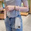 Suitable for IPhone16 Phone Case, Heart-shaped Water Diamond 15Promax, Apple 14 Protective Case, New Wristband 13 Creativity