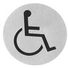 Self-adhesive Information Plate FOR THE DISABLED, Stainless Steel, Diameter 75mm Hendi 663646
