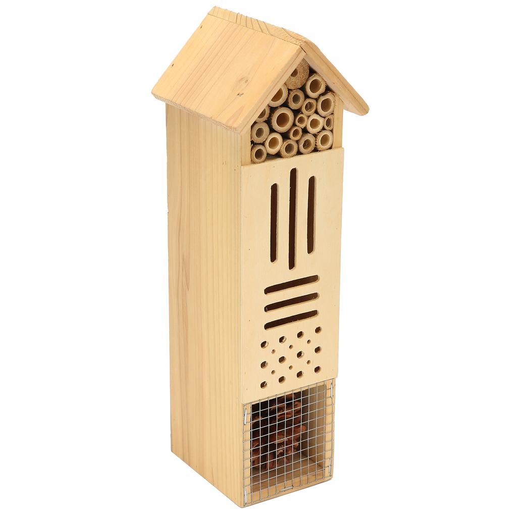 Holz Insektenhaus Hängendes Bienenhotel Nester Unterschlupf für Zuhause Outdoor Gartenzubehör