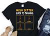 Funny Irish Setter Obedience Guide To Training, Dog Training Gift, Dog Trainer Shirt, Gildan Softstyle Unisex Tee