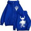 Limited Hollow Knight Game Graphic Zipper Hoodies Gothic Vintage Zip Up Hooded Sweatshirts Men Women Fashion Pullovers Casual
