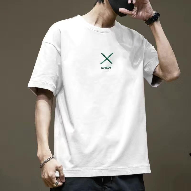 

Men Short Sleeve Print Cotton T Shirt Summer Tops S