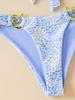 2025 European & American Starfish Bandeau Bikini Swimwear - Sexy Split Design for Women