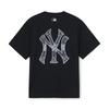 MLB Unisex Loose Faux Denim Back Label Short Sleeve Tee 3ATSM0663