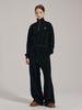 NOUVE [Fleece-Lined] Wide Banding Sweat Pants - Black