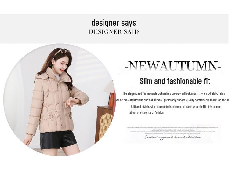 Women's Versatile Hooded Thickened Cotton Coat - Trendy 2025 Winter Fashion
