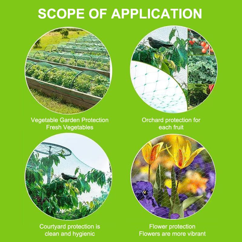 1 Piece Green Woven Mesh Protect Plants Fruits Flowers Trees Stretch Fencing Durable Net Stops Birds Deer Animals Garden Netting