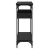 Console Table with Shelf Black Oak Effect 100 X 29 X 75 Cm