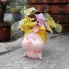 Cartoon Pig Resin Flower Pot for Succulents - Creative Desktop Decoration and Gardening Ornament