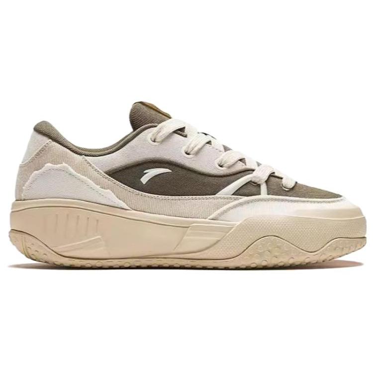 New Anta Cookie Shoes Abrasion Resistant Breathable Low Top Skateboard Shoes Men's Beige 912418072-2