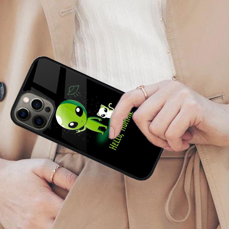 Cartoon Alien Magnetic Phone Case For APPLE iPhone 17 Air 16 14 13 12 Pro Max 15 Plus Wireless Charge With MagSafe Cover