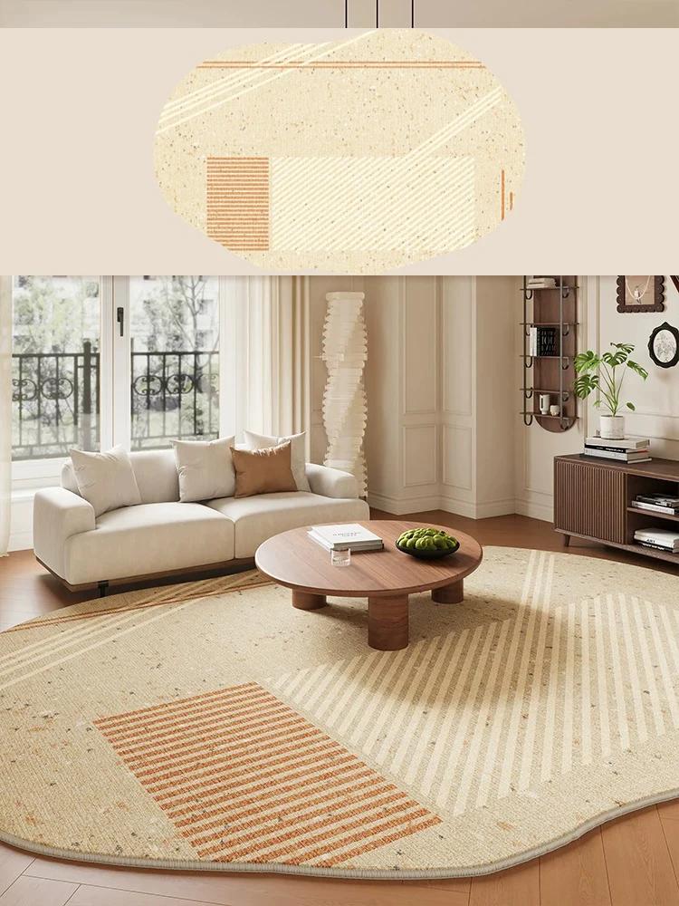 Living Room Carpet Irregular Shape Light Luxury Rug Bedroom Mat Soft Washable Rugs Anti-slip Mats Home Decoration Alfombra Salón