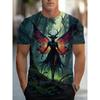 Summer Mens T-shirt Creative 3D Printed Short Sleeved T-shirt Fashionable Comfortable Soft Breathable Large Loose T-shirt