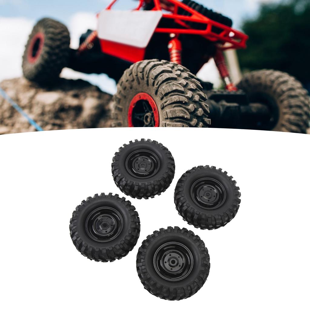 4PCS RC Crawler Tires 1.9 Inch Rubber   RC Tire with Plastic Wheel   for   1Celsius10 Remote Control Cars
