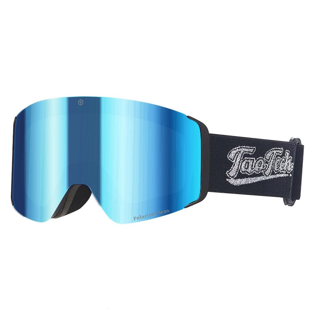 TaoTech Snow Double REVO Polarized UV Unisex for Men and Snowboarding Flip-Up Goggles, Anti-Fog, Flat, Lens, OTG, Magnetic, Mirror, Lens, Protection,