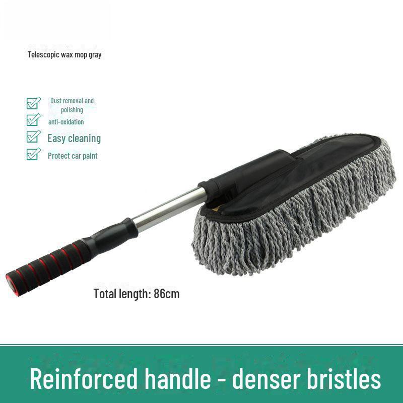 

Выдвижная мягкая швабра и щетка для мытья автомобилей — бережно относится к поверхностям, идеально подходит для удаления воска и пыли