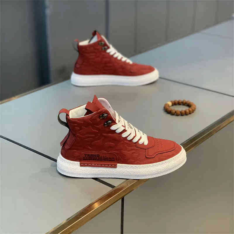 Spring and Autumn new light luxury trendy shoes high-top shoes xs 38 красный