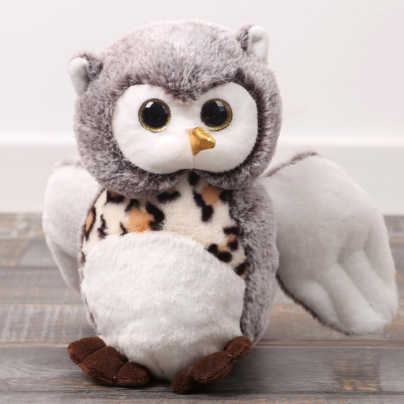 

Плюшевая игрушка сова для детей, мягкая игрушка животное в подарок для девочек и детей GrayOwl,20cm