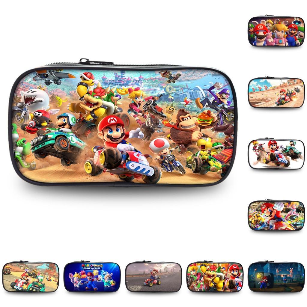 Mario Kart World Pencil Case With Polyester Material For Kids And Students