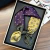 Polka dot silk scarf square scarf high-end new versatile decorative scarf scarf scarf neck cashew flower scarf shawl can be used as a tube top