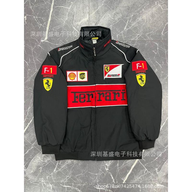 F1 Racing Embroidered Jacket Motorcycle Riding Long Sleeve Winter Loose Coat Unisex Women