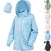 Women's Foldable Raincoat Slim Fit Windbreaker Jacket for Outdoor Travel