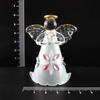 Fourcart Cute Handmade Glass Little Prima Angel Bell Set of 6