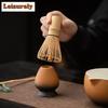 2PCS Japanese Matcha Tea Set Safe Bamboo Whisk Stand Teaspoon Holder Tea Sets Indoor Beverage Shop Tea-making Tools Accessories