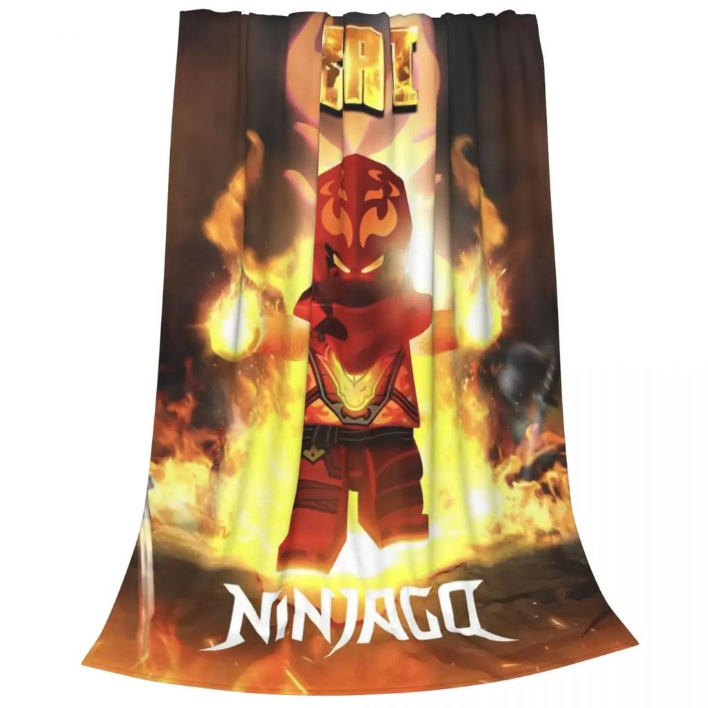 N-ninjagos Coral Fleece Plyšová deka Přehozy na postel pohovku Super měkké přehozy na postel