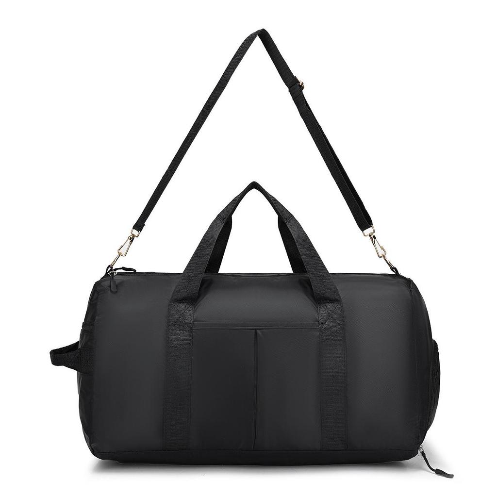 Women's Large Capacity Sports Yoga Bag with Shoe Compartment - Dry/Wet Separation, Solid Color, Ideal for Travel and Gym